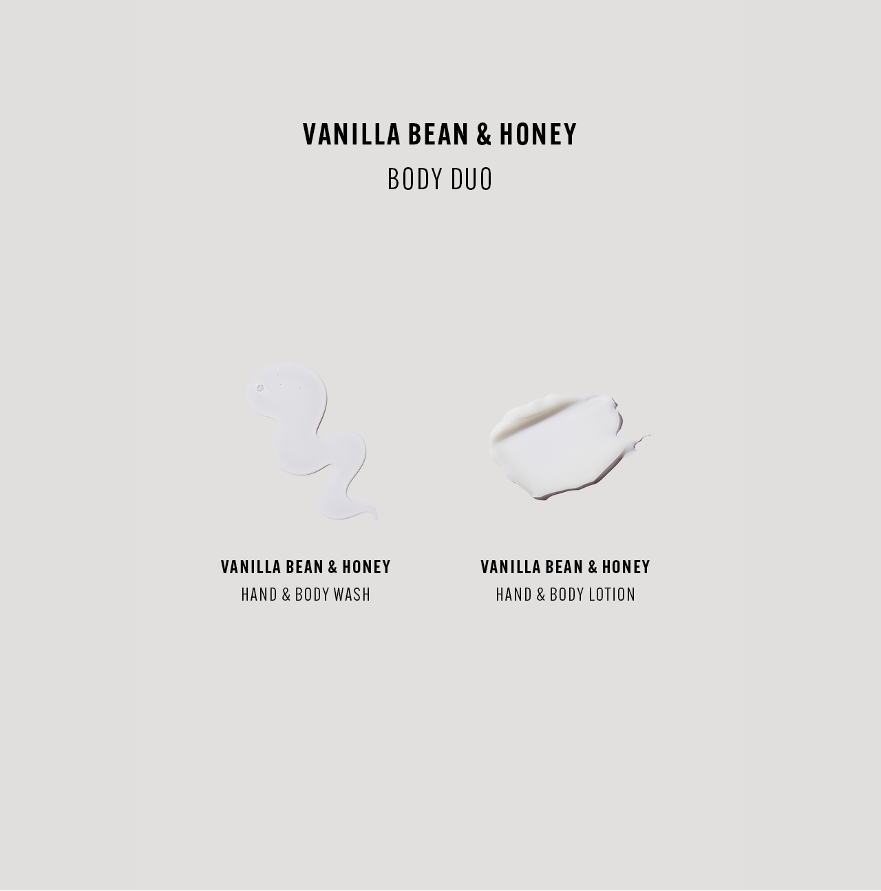 Vanilla Bean & Honey Body Duo